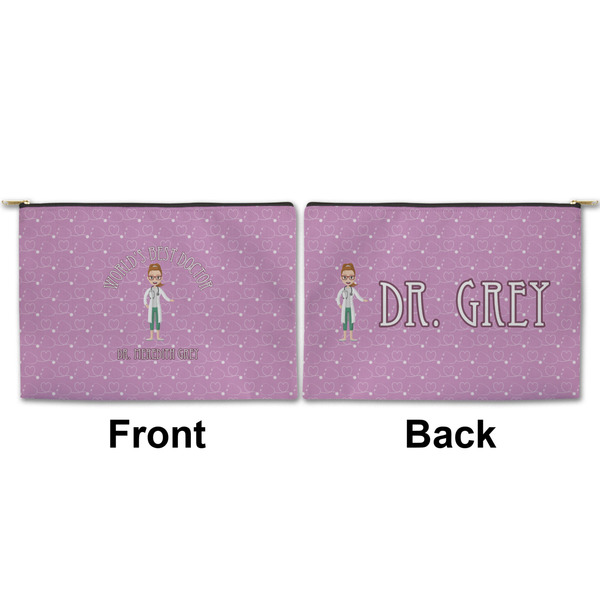 Doctor Avatar Large Zipper Pouch Approval (Front and Back)