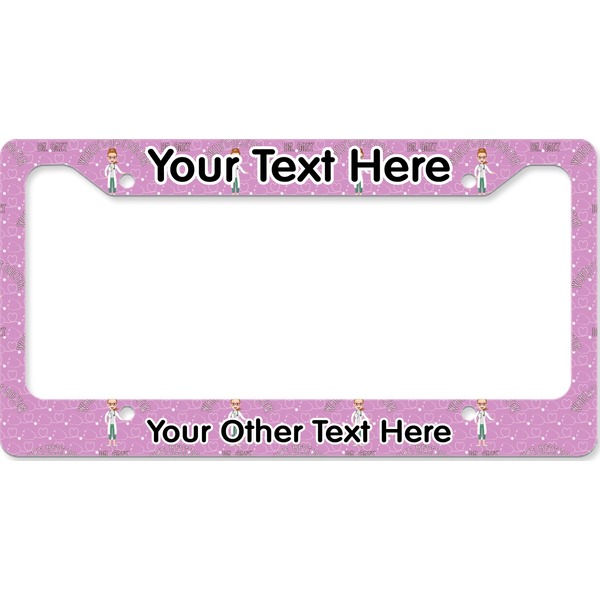 Custom Doctor Avatar License Plate Frame - Style B (Personalized)