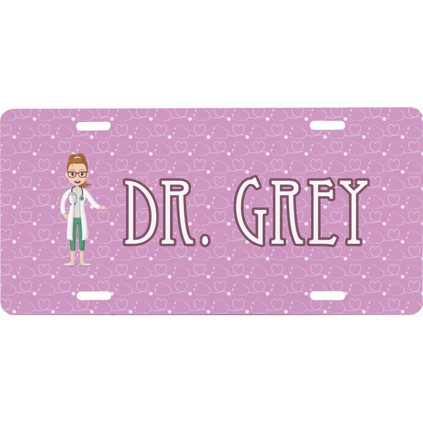 Custom Doctor Avatar Front License Plate (Personalized)