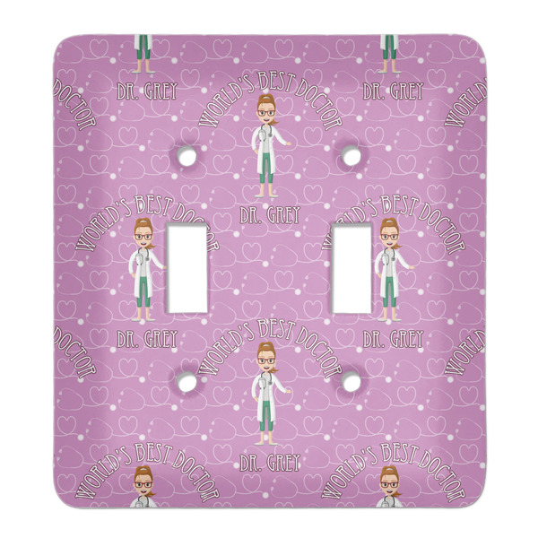 Custom Doctor Avatar Light Switch Cover (2 Toggle Plate) (Personalized)