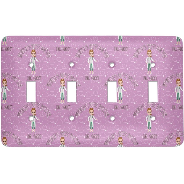 Custom Doctor Avatar Light Switch Cover (4 Toggle Plate) (Personalized)