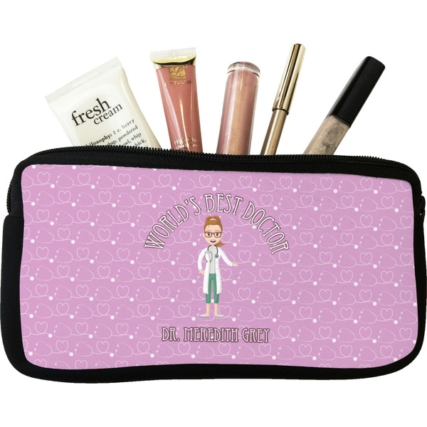 Custom Doctor Avatar Makeup / Cosmetic Bag - Small (Personalized)