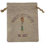Doctor Avatar Burlap Gift Bag (Personalized)