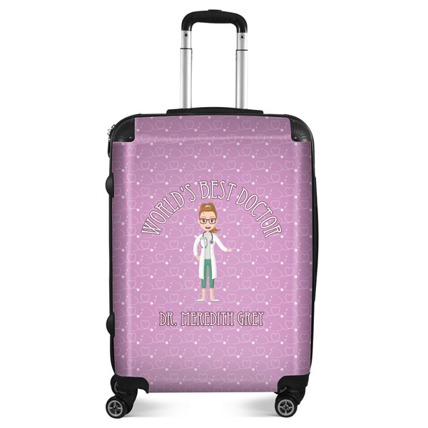 Custom Doctor Avatar Suitcase - 24" Medium - Checked (Personalized)