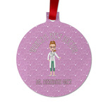 Doctor Avatar Metal Ball Ornament - Double Sided w/ Name or Text
