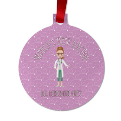 Doctor Avatar Metal Ball Ornament - Double Sided w/ Name or Text