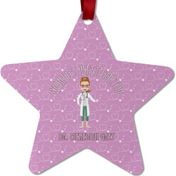 Doctor Avatar Metal Star Ornament - Double Sided w/ Name or Text