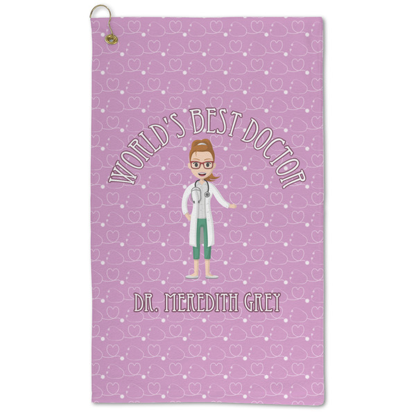Custom Doctor Avatar Microfiber Golf Towel - Large (Personalized)