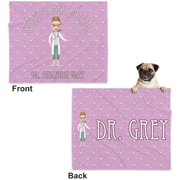 Doctor Avatar Microfleece Dog Blanket - Large- Front & Back