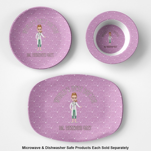 Doctor Avatar Microwave & Dishwasher Safe CP Plastic Dishware - Group