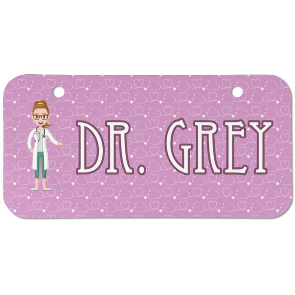 Custom Doctor Avatar Mini/Bicycle License Plate (2 Holes) (Personalized)