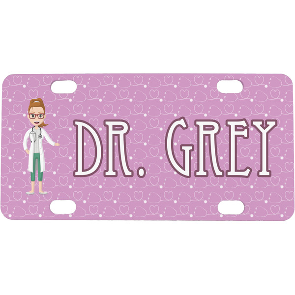 Custom Doctor Avatar Mini / Bicycle License Plate (4 Holes) (Personalized)
