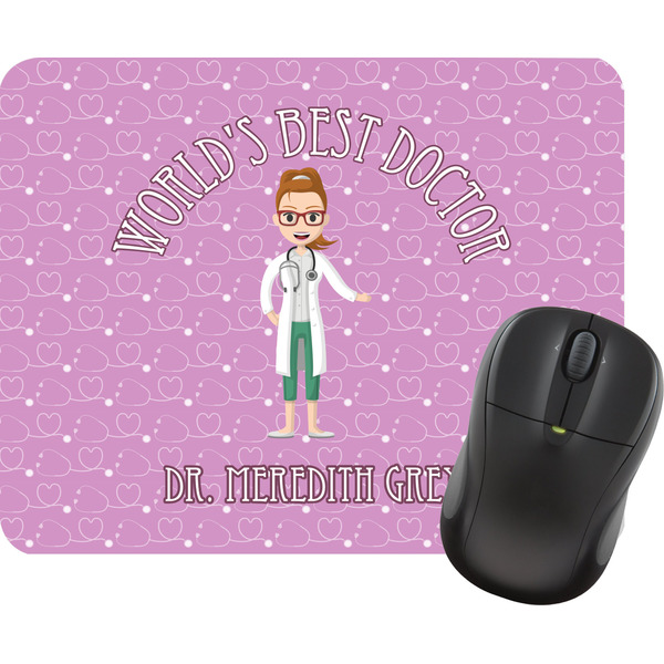 Custom Doctor Avatar Rectangular Mouse Pad (Personalized)