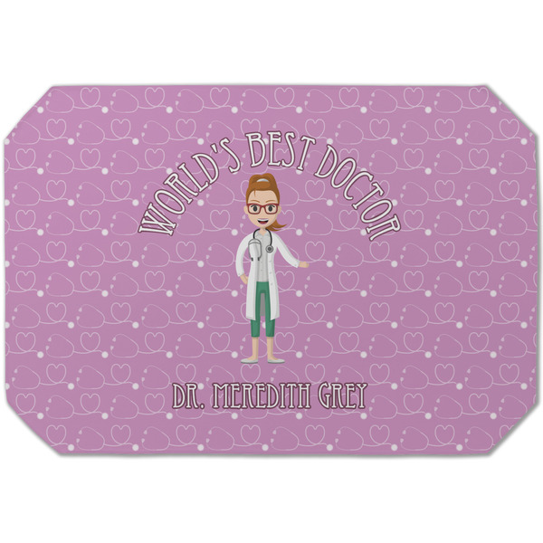 Custom Doctor Avatar Dining Table Mat - Octagon (Single-Sided) w/ Name or Text