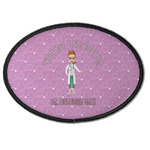 Doctor Avatar Iron On Oval Patch w/ Name or Text