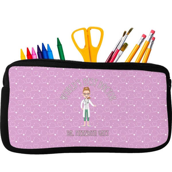 Custom Doctor Avatar Neoprene Pencil Case (Personalized)