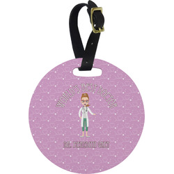 Doctor Avatar Plastic Luggage Tag - Round (Personalized)