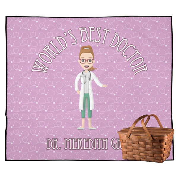 Custom Doctor Avatar Outdoor Picnic Blanket (Personalized)