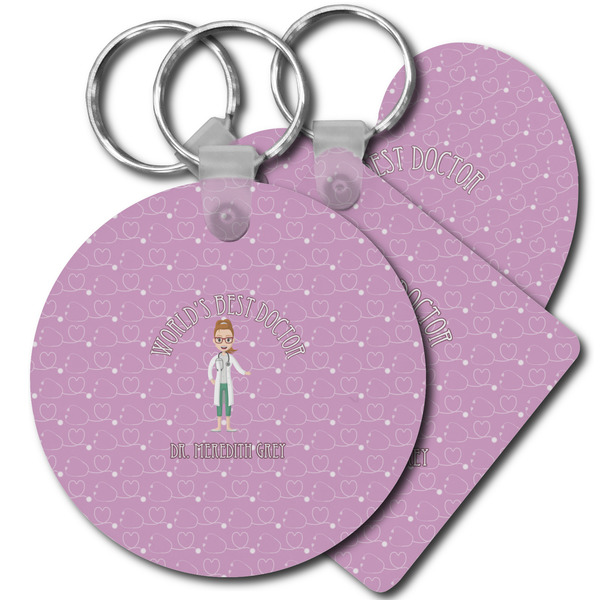 Custom Doctor Avatar Plastic Keychain (Personalized)