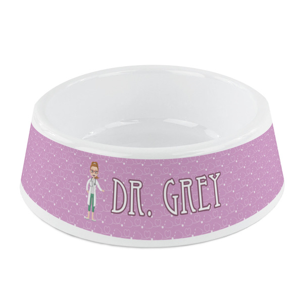 Custom Doctor Avatar Plastic Dog Bowl - Small (Personalized)