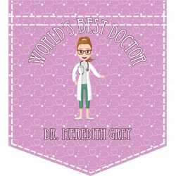 Doctor Avatar Iron On Faux Pocket (Personalized)