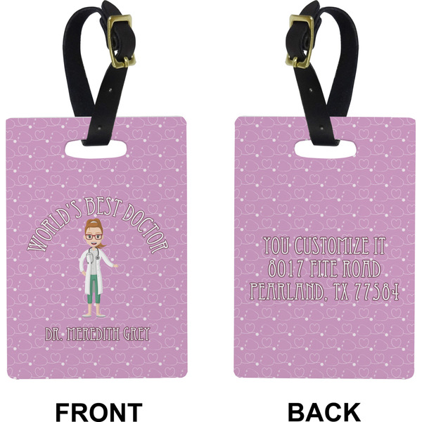Doctor Avatar Rectangle Luggage Tag (Front + Back)