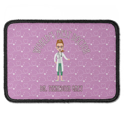 Doctor Avatar Iron On Rectangle Patch w/ Name or Text