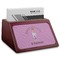 Doctor Avatar Red Mahogany Business Card Holder - Angle