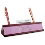 Doctor Avatar Red Mahogany Nameplate with Business Card Holder (Personalized)
