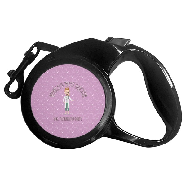Custom Doctor Avatar Retractable Dog Leash - Large (Personalized)