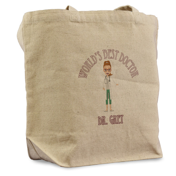 Custom Doctor Avatar Reusable Cotton Grocery Bag (Personalized)
