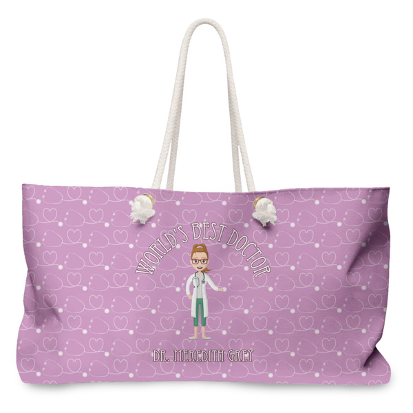 Custom Doctor Avatar Large Tote Bag with Rope Handles (Personalized)