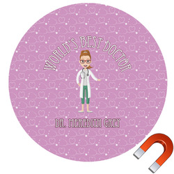 Doctor Avatar Round Car Magnet - 6" (Personalized)