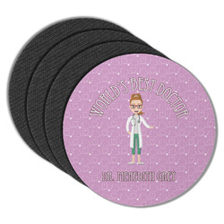 Doctor Avatar Round Rubber Backed Coasters - Set of 4 (Personalized)