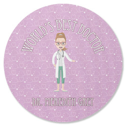Doctor Avatar Round Rubber Backed Coaster (Personalized)