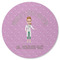 Doctor Avatar Round Rubber Backed Coaster (Personalized)