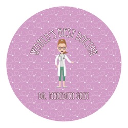 Doctor Avatar Round Decal - Large (Personalized)