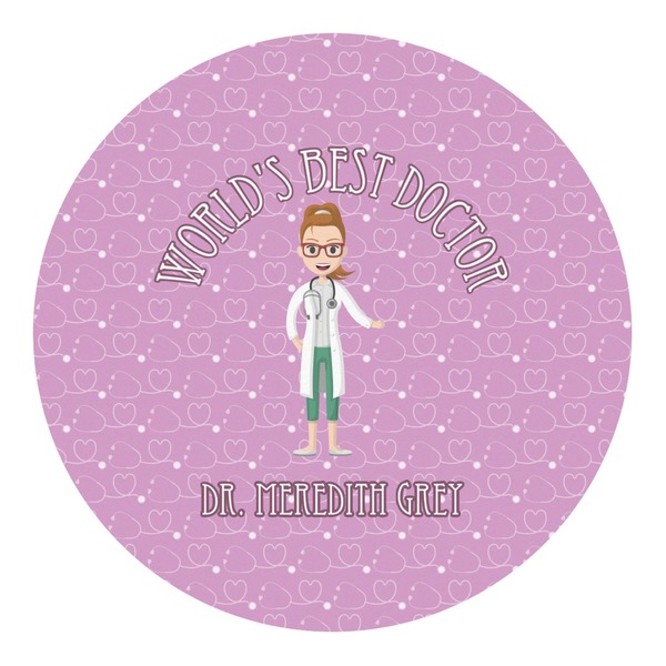 Custom Doctor Avatar Round Decal (Personalized)