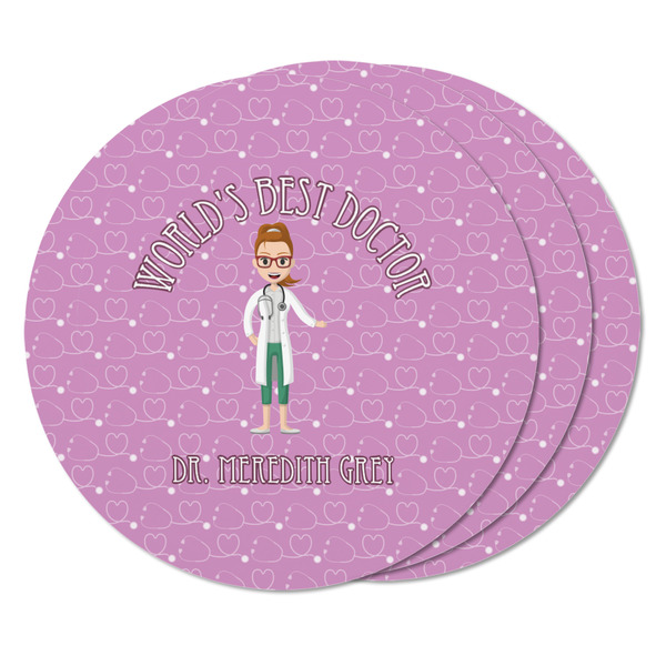Doctor Avatar Round Fridge Magnet - THREE