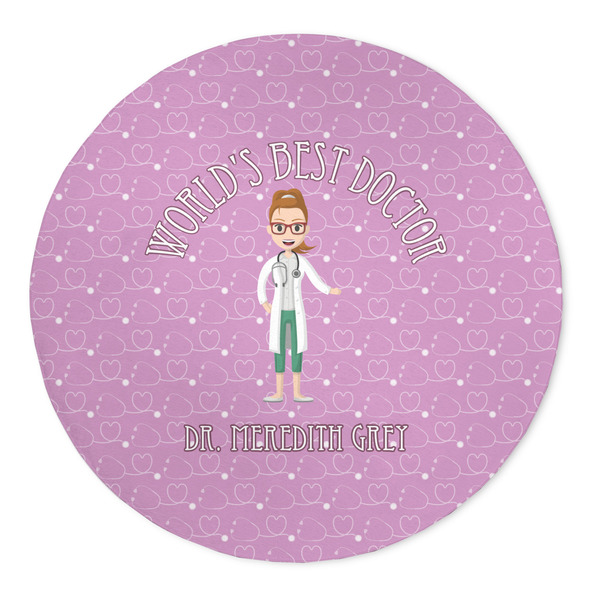 Custom Doctor Avatar 5' Round Indoor Area Rug (Personalized)
