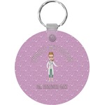 Doctor Avatar Round Plastic Keychain (Personalized)