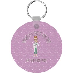 Doctor Avatar Round Plastic Keychain (Personalized)