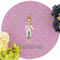 Doctor Avatar Round Linen Placemats - Front (w flowers)
