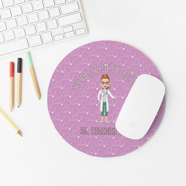 Doctor Avatar Round Mousepad - LIFESTYLE 2