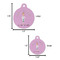Doctor Avatar Round Pet ID Tag - Large - Comparison Scale
