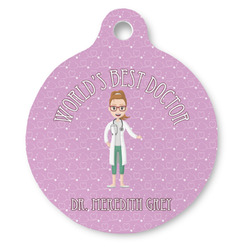Doctor Avatar Round Pet ID Tag (Personalized)