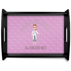 Doctor Avatar Black Wooden Tray - Large (Personalized)