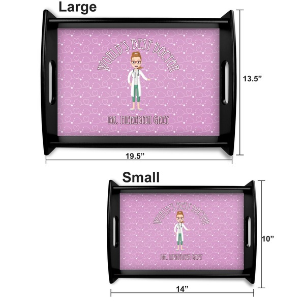 Doctor Avatar Serving Tray Black Sizes