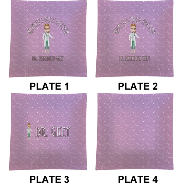 Doctor Avatar Set of Square Dinner Plates (Approval)