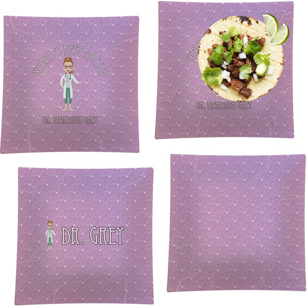 Doctor Avatar Set of Square Dinner Plates